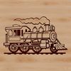 Train SVG Graphic Design A detailed illustration of a locomotive train, suitable for cutting machines like Cricut.
