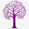 A single tree silhouette with detailed branching, suitable for vector designs in various formats such as PDF, DXF, and SVG.