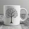 Leafy Branch Design SVG A vector illustration of a tree with detailed leaves and branches, suitable for digital use.
