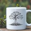 Nature's Beauty SVG Template A detailed illustration of a tree with branching foliage and trunk, suitable for vector design and cutting machine stencils.