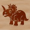 Detailed Triceratops SVG Design A detailed illustration of a Triceratops in prehistoric settings.