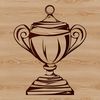 Beautiful Vector Trophy Award Icon A digital trophy award in vector format, suitable for commercial or personal use.