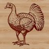 Festive Fowl Design An SVG vector design featuring a domesticated bird often used in festive decorations.