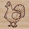 Domestic Turkey Illustrations A realistic illustration of a domesticated turkey in various poses and expressions.