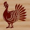 Farm Friends Turkey Illustration A detailed illustration of a farm animal, specifically a domesticated turkey.