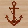 Stylized Anchor Clip Art for Vector Design A stylized anchor symbol in a nautical theme, ideal for vector art projects.