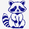 Beautiful Raccoon Vector Graphic An editable vector graphic of a raccoon, designed with precision for use in design software like Procreate and Illustrator.