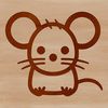 Cute Mouse Line Art Character A simple line drawing of a cute mouse character.