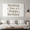 Illustrative birthday message in a clean vector style.