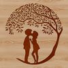 Valentine's Day Symbol SVG Clip Art A stylized illustration of intertwined tree branches forming a heart shape, often used in Valentine's Day designs.