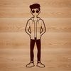 Male Clipart for Cutting Machines A simple line drawing of a male figure, suitable for vector design and cutting machine templates.