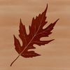 Clean Line Art Leaf Icon An isolated, high-contrast graphic representation of a single leaf in a clean line art style.