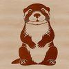 An SVG graphic of an otter animal, suitable for use as a design element or clip art.