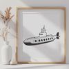 Vector Submarine Design An illustrated submarine, designed as a vector graphic.