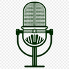 A detailed vector design of a microphone, suitable for use in graphic design projects.