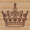 Beautiful Crown Design Template A crown made up of intertwined lines and shapes in a vector design.