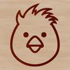 A cute farm animal illustration A simple line drawing of a cute farm animal, representing a chick with its head slightly tilted.
