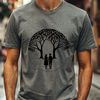 Symbolic Tree Design Illustrative design of a tree symbolizing love and unity, suitable for weddings and Valentine's Day celebrations.