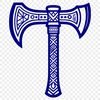 A digital illustration of a hand axe tool, created as an SVG file for versatile design applications.