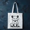Detailed Possum Illustration A detailed illustration of a wild animal, specifically a possum, designed as a vector image for various uses.