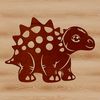 Friendly Prehistoric Dinosaur SVG A prehistoric baby dinosaur with a friendly expression, suitable for children's activities.