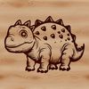 A prehistoric dino illustration in a vector format, suitable for cutting machines and laser cutters.