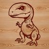 An SVG clip art design featuring a baby dinosaur.