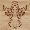Free Vector Graphic of an Angel A stylized illustration of an angel in vector format, suitable for digital and print applications.