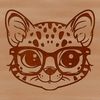 A striking wild cat design in vector art A wild animal's head with distinctive markings and features, as seen in a detailed SVG vector art design.