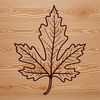 A detailed illustration of a single leaf with veins and edges, suitable for various design applications.