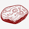 A simple, scalable illustration of a rock for design and cutting projects.
