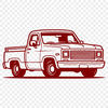 Free Pickup Truck Clip Art A 2D illustration of a pickup truck in vector format, suitable for digital designs.