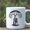 Intertwined Branches Heart Shape Illustration A stylized illustration of intertwined branches forming a heart shape, symbolizing the union of two lovers.
