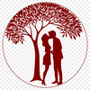 Romantic Tree Motif SVG Design An SVG design featuring a romantic tree motif, suitable for various uses including wedding decor and personal projects.