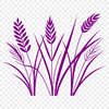 A stylized illustration of a wheat plant, suitable for cutting machines and vector art designs.