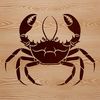 Delicate Crab Illustration for Vector Graphics A digital illustration of a crab, suitable for vector graphics and cutting machine designs.