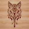 Free SVG Clip Art Wolf A detailed illustration of a wolf's head, suitable for use in graphic design and digital art.