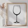 Fancy Wine Glass Design An illustration of a full wine glass, ready to be consumed.