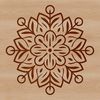 Free Christmas Clipart Illustration An intricate vector illustration of a single snowflake, featuring symmetrical patterns and fine details.
