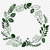An SVG file representation of a decorative circular arrangement featuring flowers and foliage.