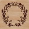 A floral SVG design featuring a circular wreath with intricate details.