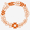Beautiful SVG Floral Garland A floral wreath design made from vector shapes, suitable for various digital formats including SVG and PDF.
