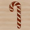 Christmas Treat Icon SVG A traditional Christmas treat icon, a red and white striped candy cane, designed as a vector graphic.