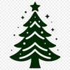 An elegant vector graphic representation of a Christmas tree for various design applications.