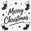 Vector illustration of merry Christmas quotes and phrases in a modern font style