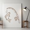 Fishing silhouette vector design for cut files
