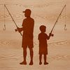 SVG fishing rod and fisherman, free download