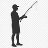 SVG fishing rod and fisherman for free download and commercial use