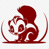 Stylized Skunk Illustration A stylized illustration of a skunk, a wild animal known for its distinctive odor.