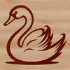 Whimsical Swan Design Simple line drawing of a cute swan in vector format.